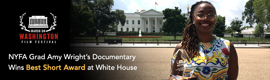 NYFA alumna Amy Wright at the White House