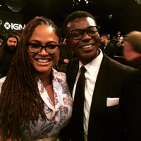 Ava DuVernay (left) and NYFA Community Outreach Chair Mason Richards (right)