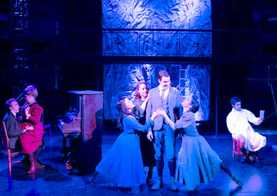 NYFA students performing a scene from musical Spring Awakening Musical theatre students sing in NYFA production of Spring Awakening