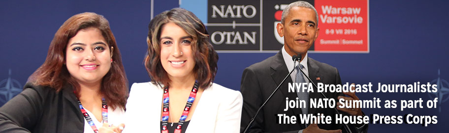 NYFA Broadcast Journalism Student & Alumna join NATO Summit as part of The White House Press Corps