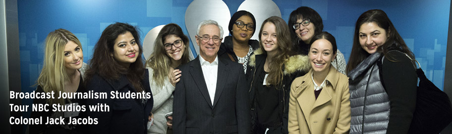 Scroll down to read more Broadcast Journalism Students Tour NBC Studios with Colonel Jack Jacobs