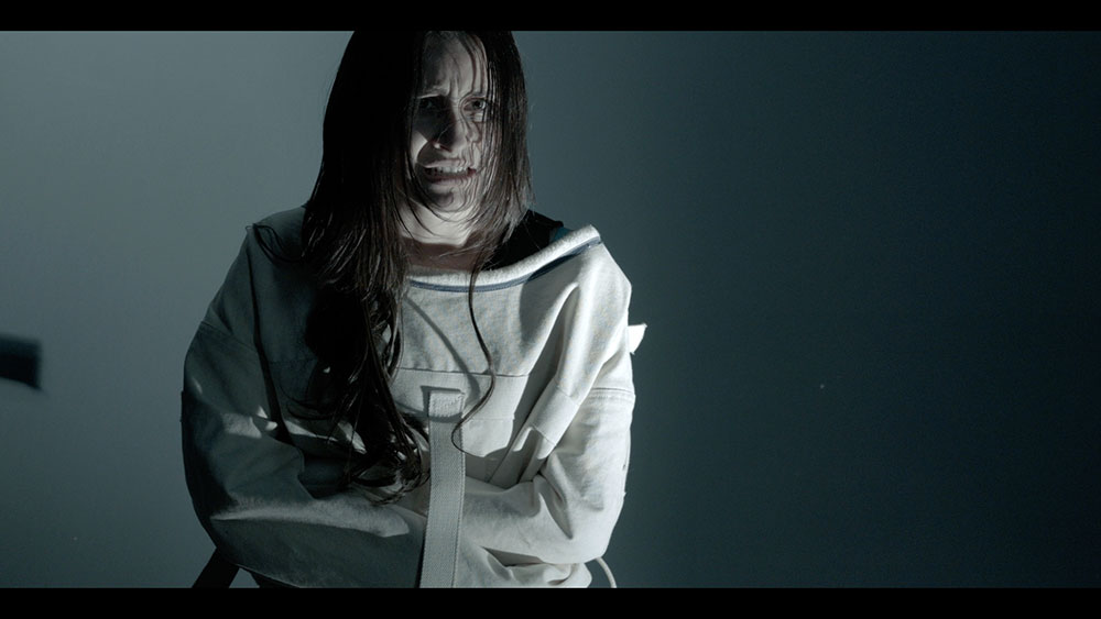 NYFA Final Scene Stills move still from Gothika of actress in straightjacket for one year acting degree.