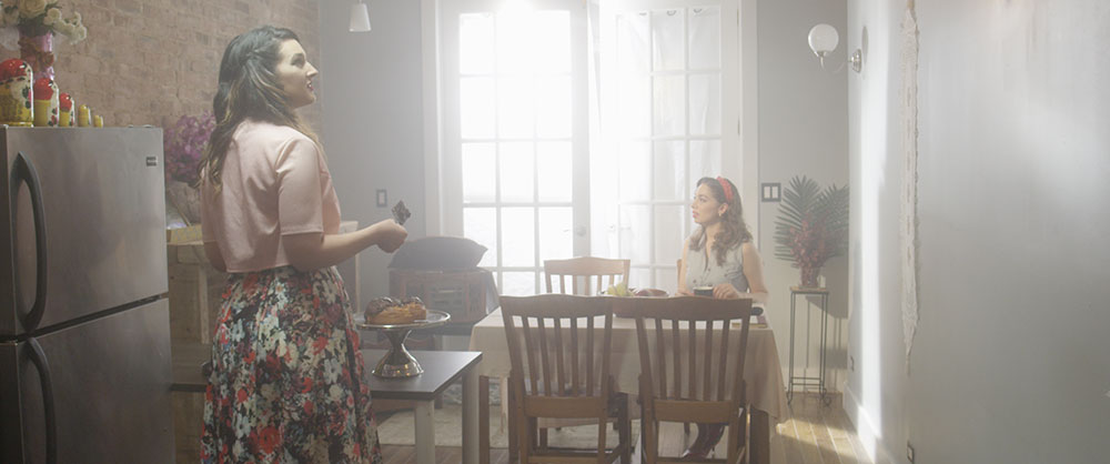 NYFA Final Scene Stills moves still from The Hours of two actresses in a kitchen.