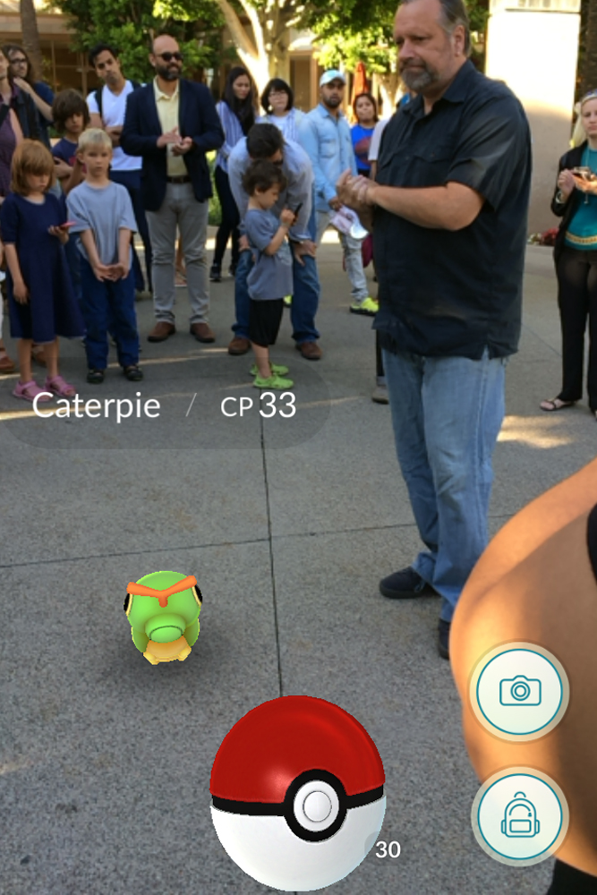 Screenshot of pokeman go game