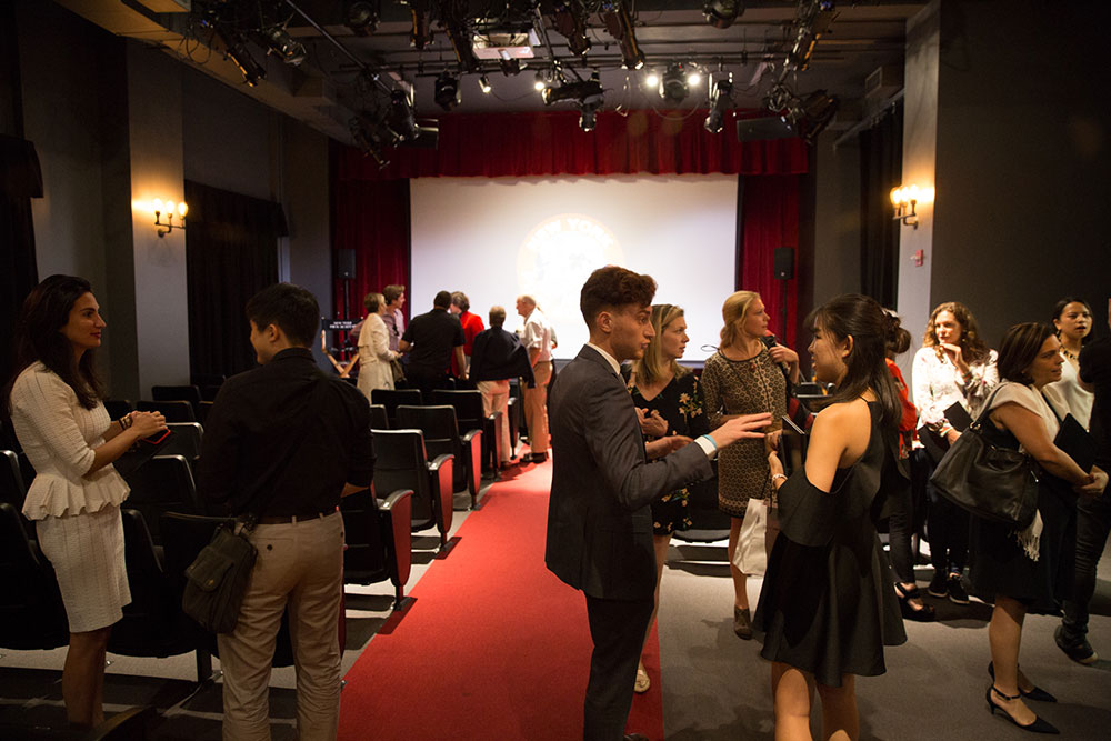 group of people at the 2016 nyfa fall film commencement ceremony
