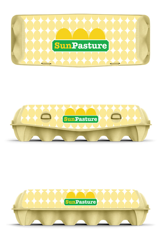 SunPasture egg carton branding