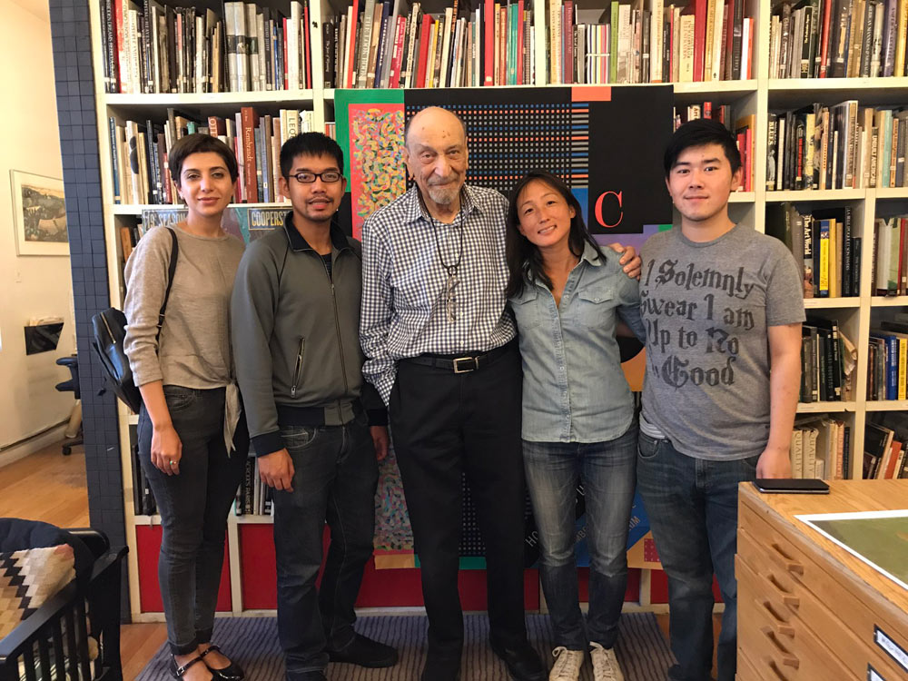 Picture of people with Milton Glaser 