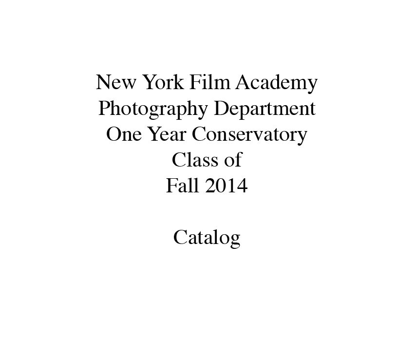 New York Film Academy Photography Department Catalog