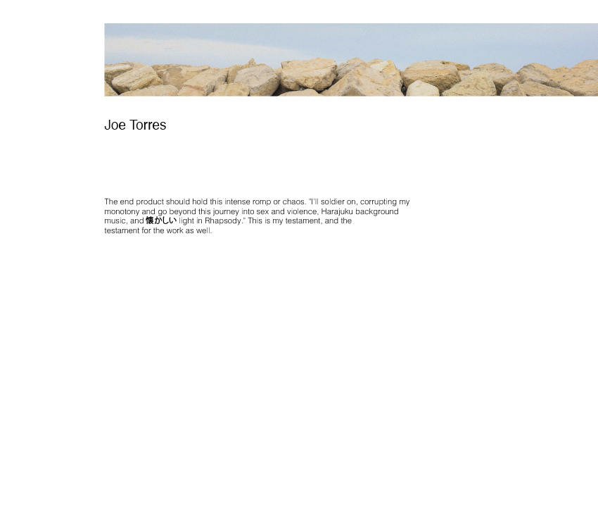 Banner of rocks with horizon line