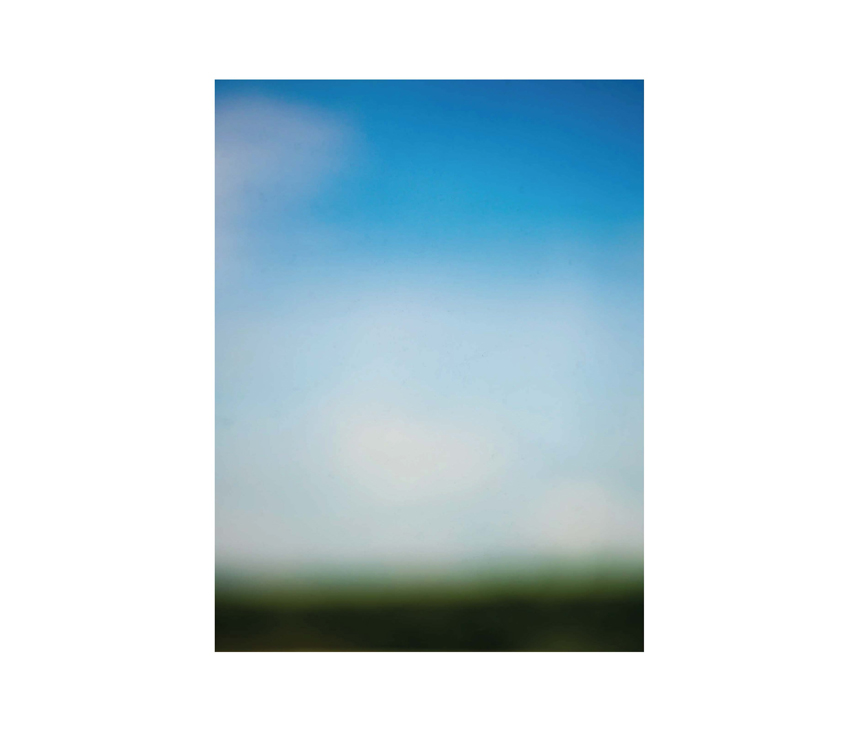 Gradient photo of sky and grass landscape