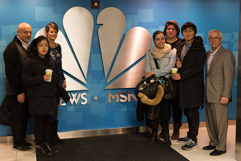 group of nyfa students at MSNBC News