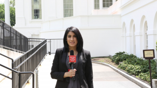 Broadcast Journalism Student Alisa Rajkitkul at Arlington National Cemetery