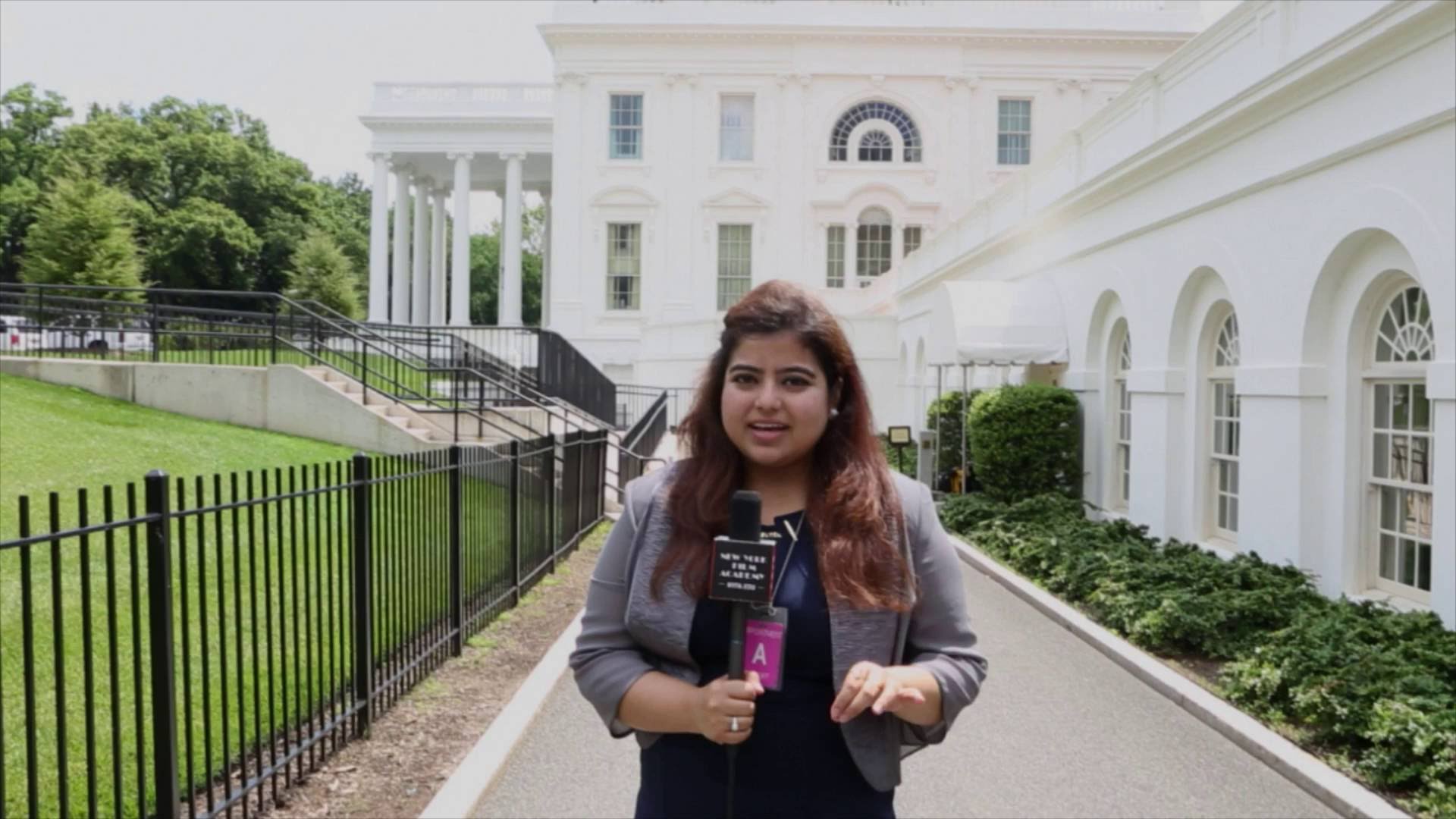 Broadcast Journalism Student Urvashi Barua at the White House