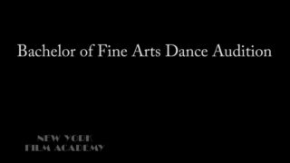 NYFA Bachelor of Fine Arts Dance Audition