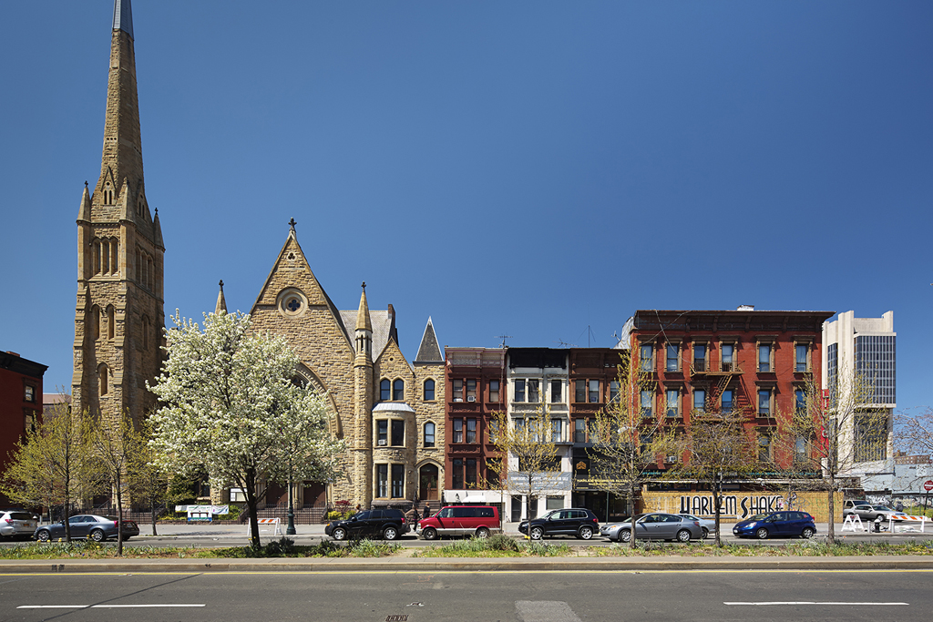 A steet view of Harlem New York City