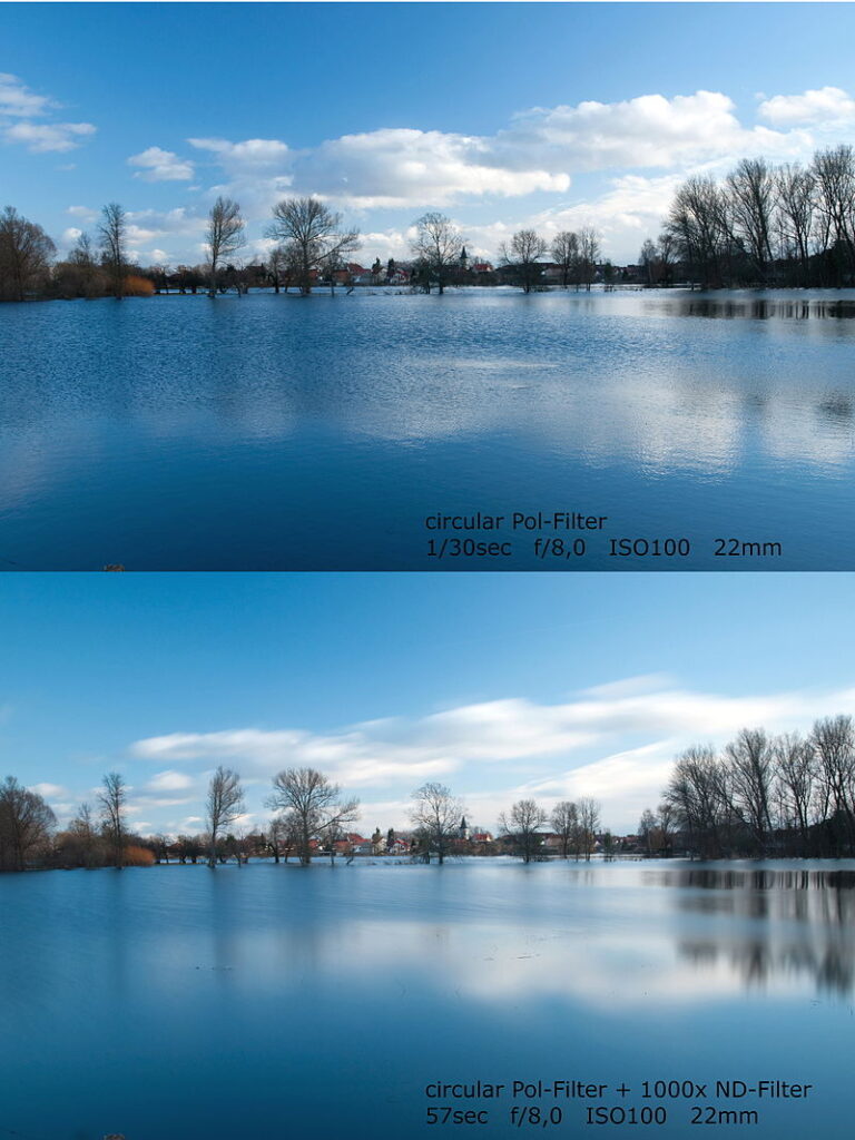ND filter in water photography