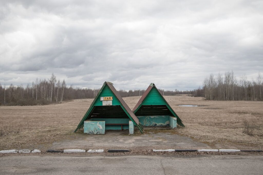 two soviet bus stops