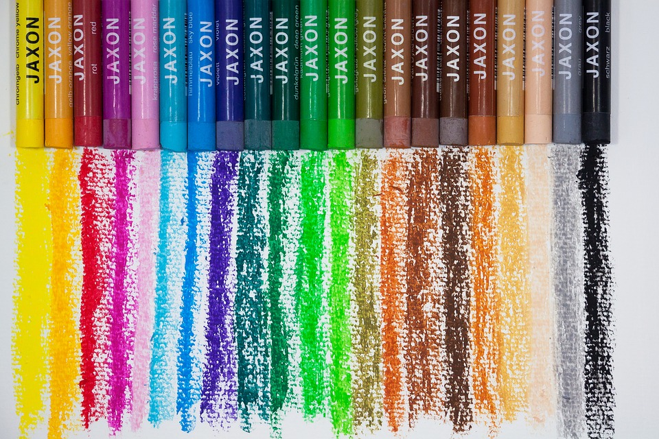 Colorful Color Color Spectrum Paint Oil Pastels
