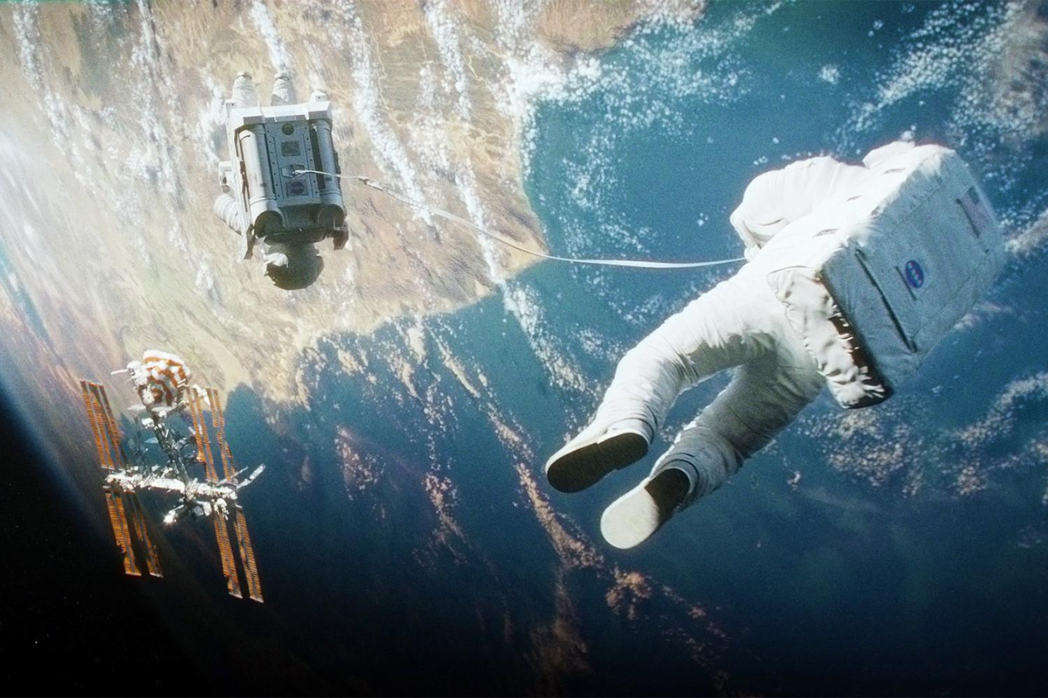 George Clooney and Sandra Bullock in Gravity