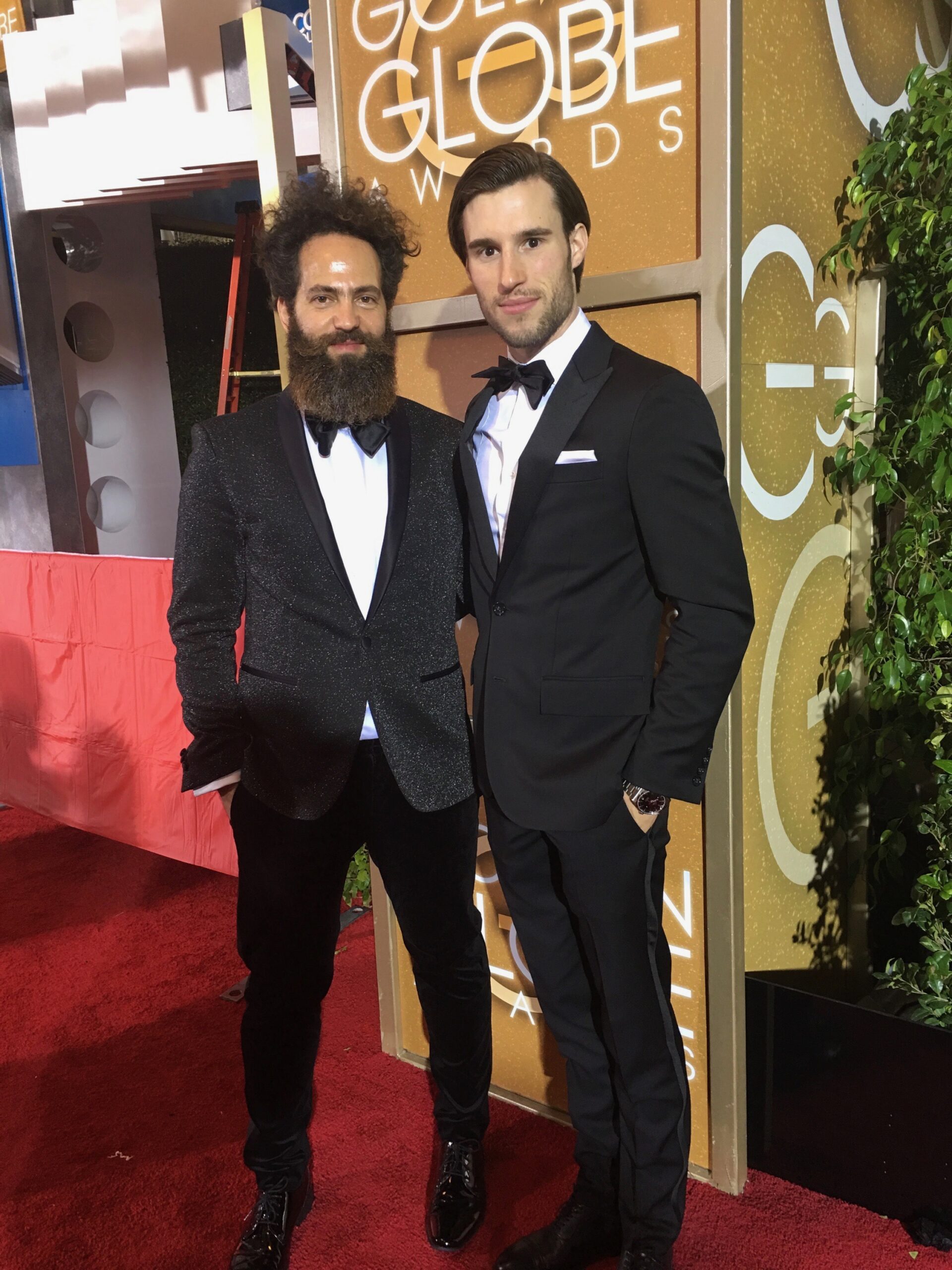 Jean (on the right) attending the Golden Globes