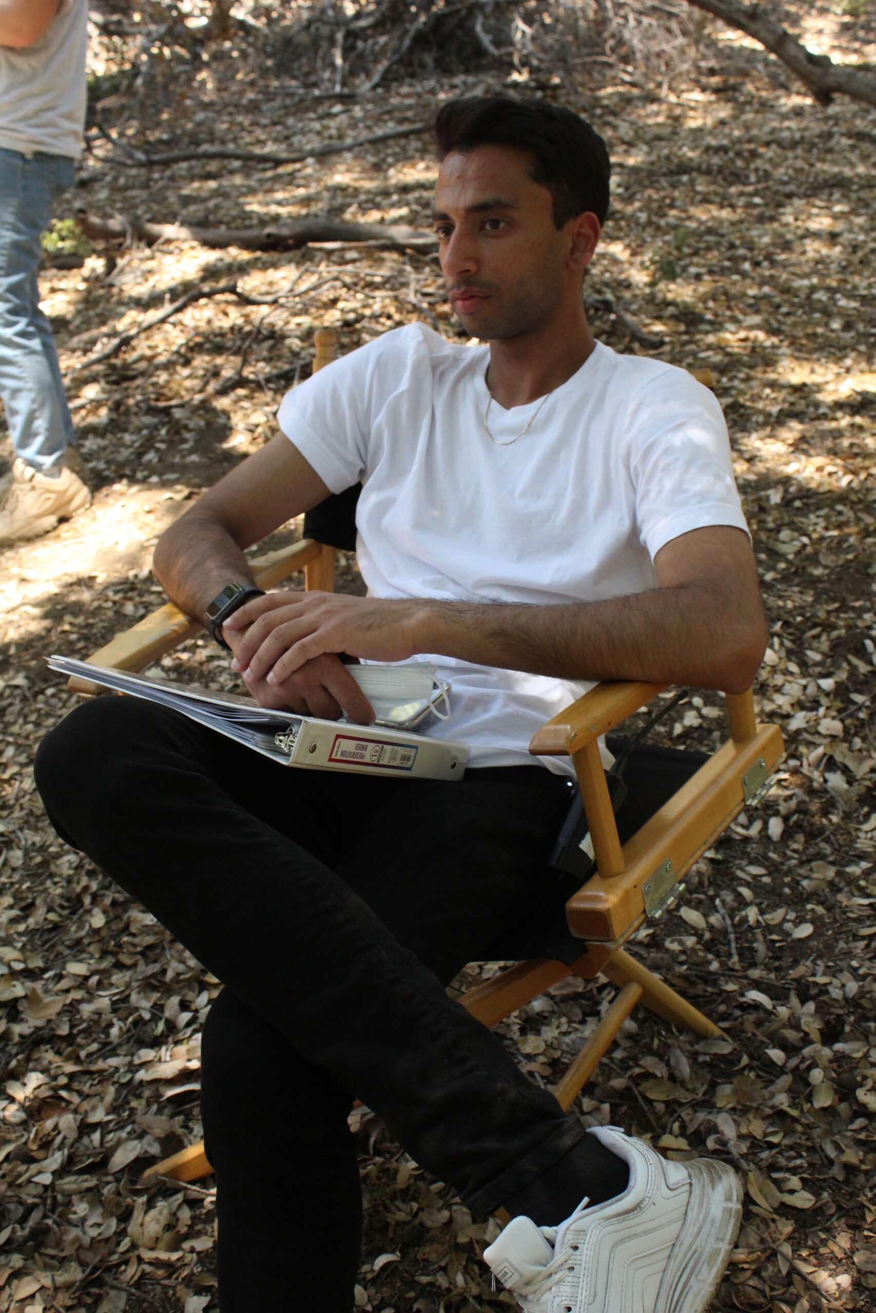 Producer Apoorv Arora on a film set