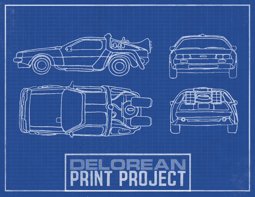 DeLorean Print Project