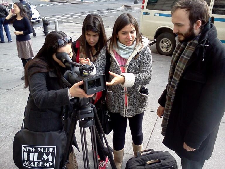 Broadcast Journalism Students Filming in New York City