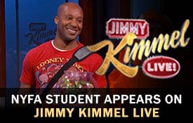 BFA SCREENWRITING STUDENT APPEARS ON JIMMY KIMMEL LIVE