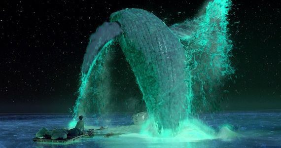 The whale scene in Life of Pi