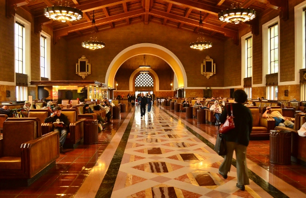 The interior of Union Station Los Angeles