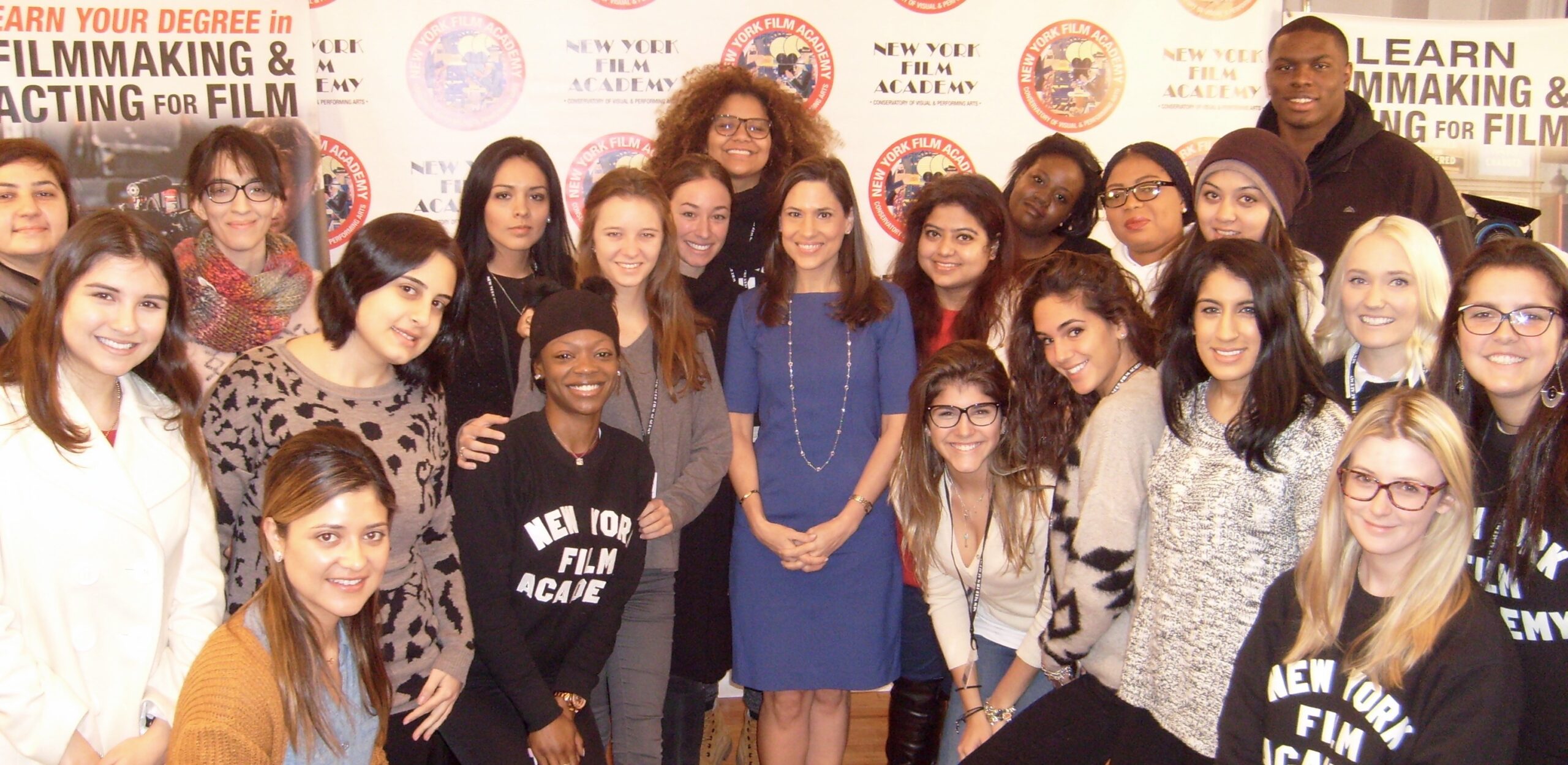 WNBC-TV reporter/anchor Lynda Baquero visited NYFA to meet with the Broadcast Journalism students