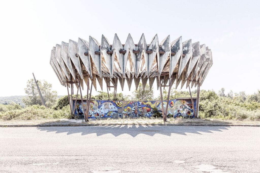 Soviet bus stop in Pitsunda