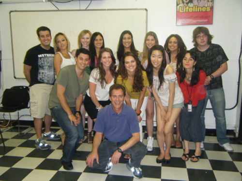 Miriam Eryan posing with her NYFA Classmates