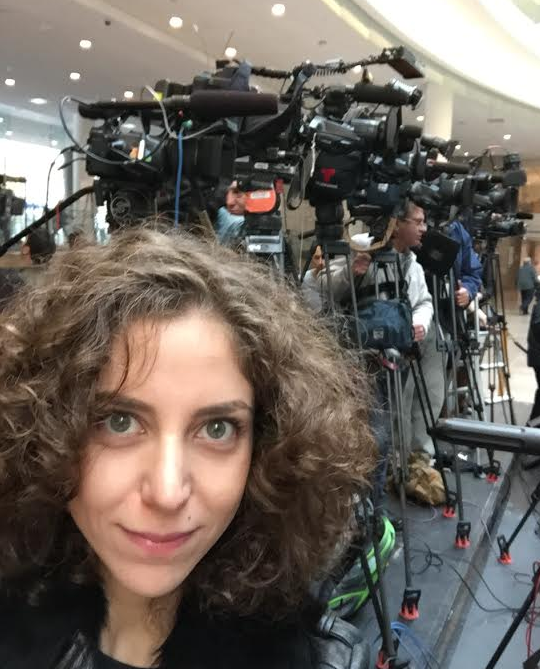 Broadcast Journalism Student Reports on De Blasio’s Press Conference