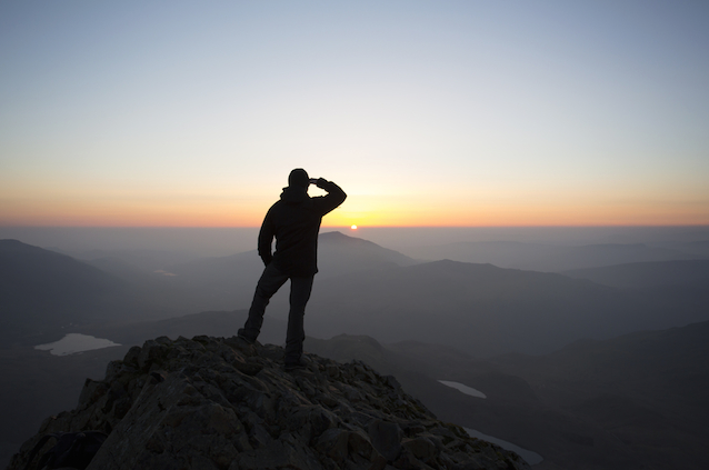 Man looking at horizon