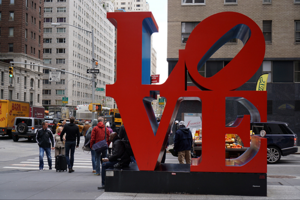 Love sculpture in NYC