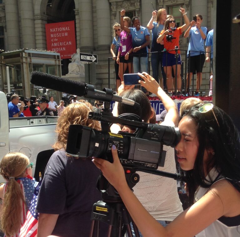 Broadcast Journalism Students On Hand For US Women’s Soccer Team Parade