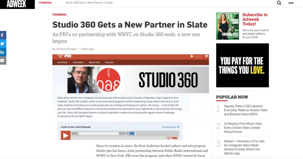 Studio 360 Slate