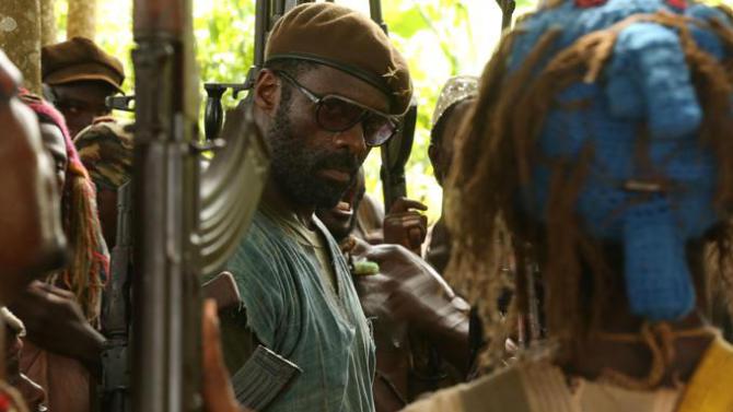 Idris Elba in a scene from Beasts of No Nation