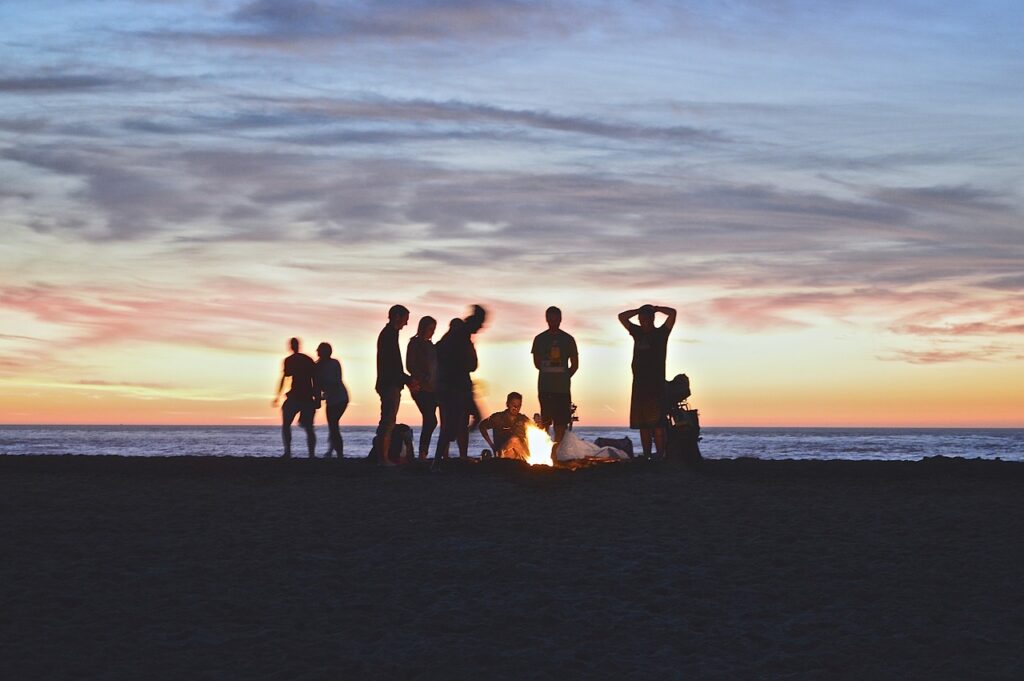 Summer Camp Campfire Beach