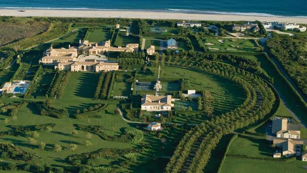 An aerial view of the Hamptons