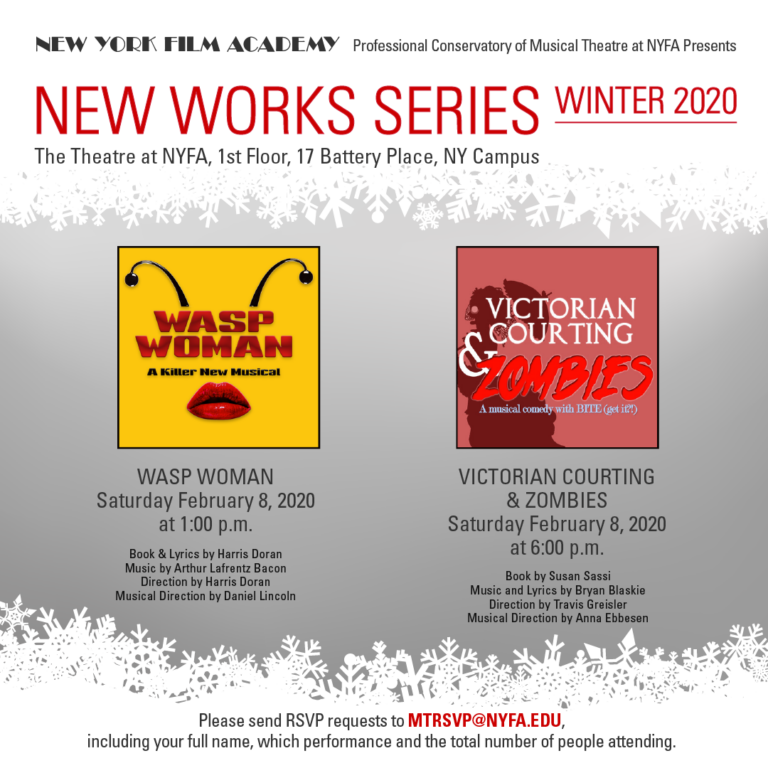 The Professional Conservatory of Musical Theatre at New York Film Academy (PCMT at NYFA) Debuts 2020 Winter New Works Series