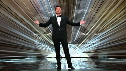 Seth MacFarlane hosting the 85th Oscars