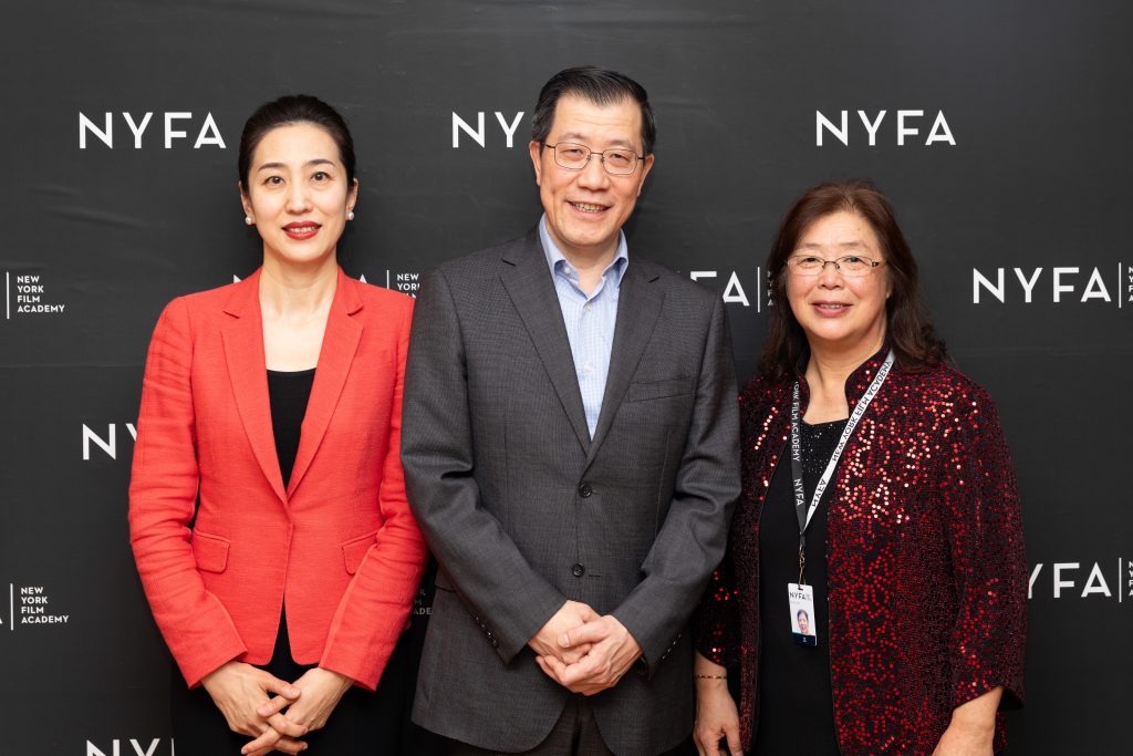Consul General Mr. Guo Shaochun and Mrs. Wang Wei alongside NYFA Leadership