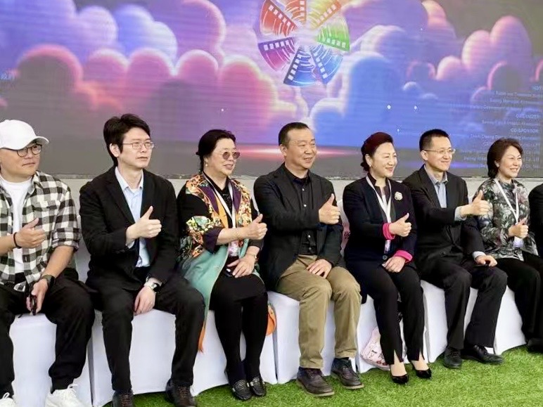 Dr. Joy Zhu at the unveiling ceremony.