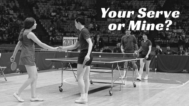 Your serve or mine?