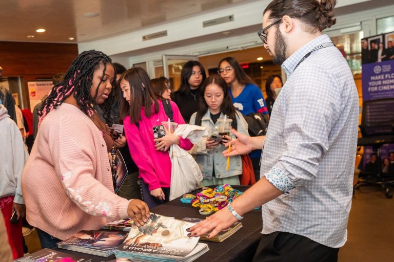 NYFA Admissions talks with students at the screening of Compensation Courtesy of Film at Lincoln Center, Photos by Colleen Sturtevant