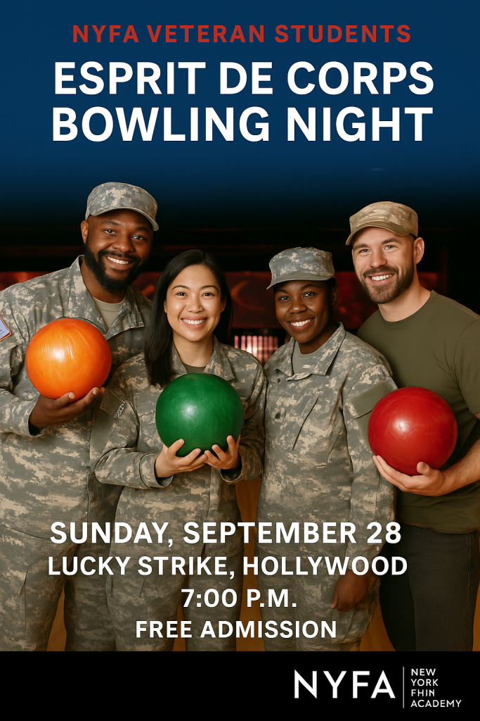 NYFA Veteran Students Build Community at Bowling Social Event